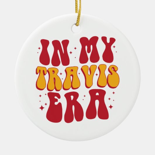 Retro Groovy in meiner Travis-Ära Keramik Ornament (Vorne)