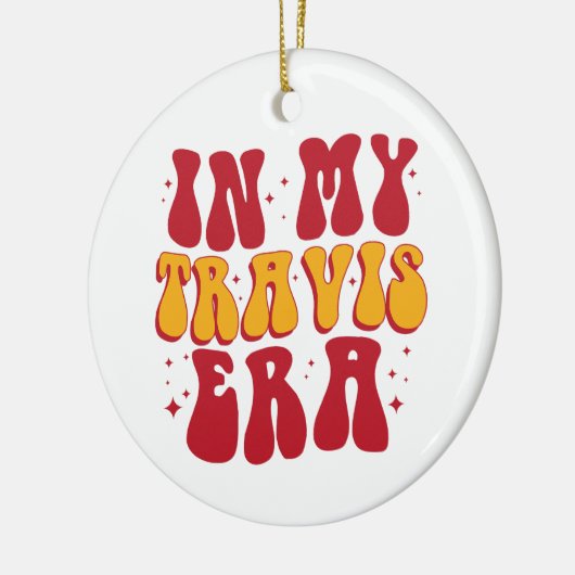 Retro Groovy in meiner Travis-Ära Keramik Ornament (Links)