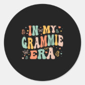 Retro Groovy In My Grammie Era Mother's Day Women  Runder Aufkleber (Vorderseite)