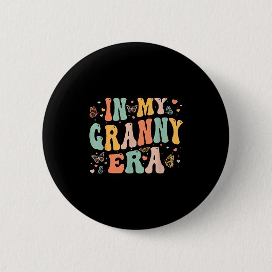 Retro Groovy In My Granny Era Mother's Day Women Button (Vorderseite)