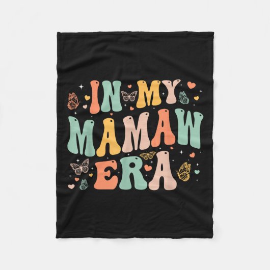Retro Groovy In My Mamaw Era Mother's Day Women Fleecedecke (Vorderseite)