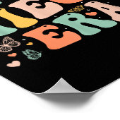 Retro Groovy In My Niece Era Mother's Day Kids Gir Poster (Ecke)