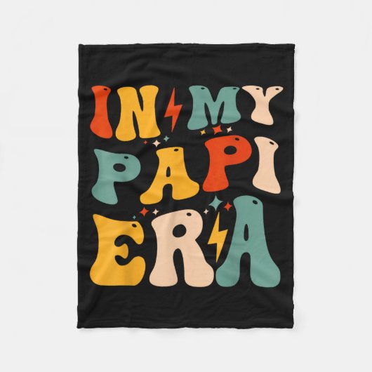 Retro Groovy In My Pa Era Funny Father's Day Mens Fleecedecke (Vorderseite)