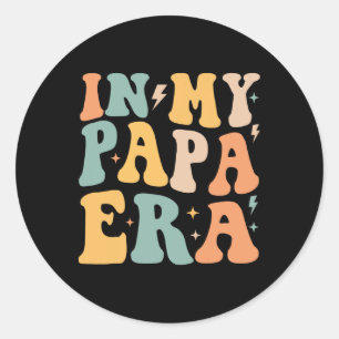 Retro Groovy in My Papa Ära Vater &#; s Day Runder Aufkleber