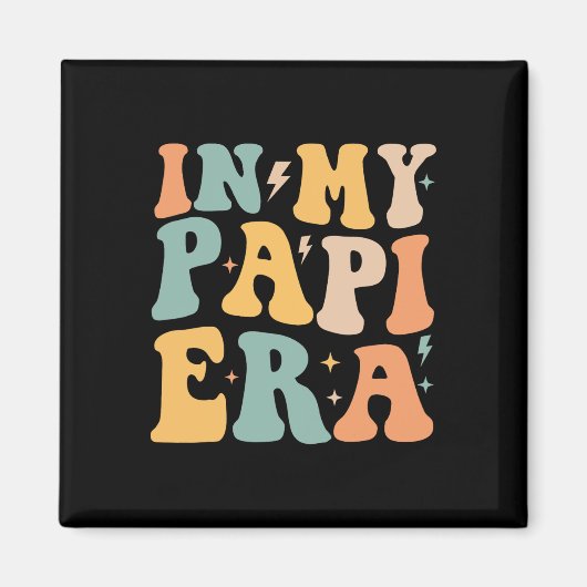 Retro Groovy in My Papi Ära Vater &#; s Day Magnet (Vorne)