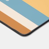 Retro Groovy Individuelle Name Textbüro oder Perso Schreibtischunterlage (Ecke)