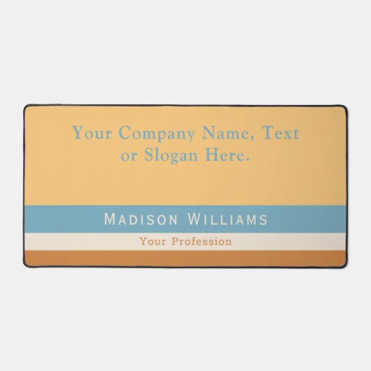 Retro Groovy Individuelle Name Textbüro oder Perso Schreibtischunterlage (Vorderseite)