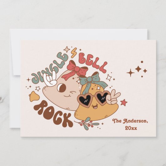 Retro Groovy Jingle Bell Rocks Weihnachten (Vorderseite)