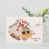 Retro Groovy Jingle Bell Rocks Weihnachten (Stehend Vorderseite)