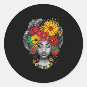 Retro Groovy Juneteenth Freizeit seit 1865 Freihei Runder Aufkleber