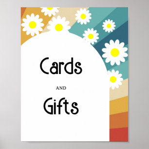 Retro Groovy - Karten und Geschenke Baby Shower Po Poster