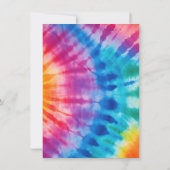 Retro Groovy Krawatte Die Geburtstag Einladung (Rückseite)