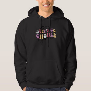 Retro Groovy Lasst uns gehen Ghule Halloween-Geist Hoodie
