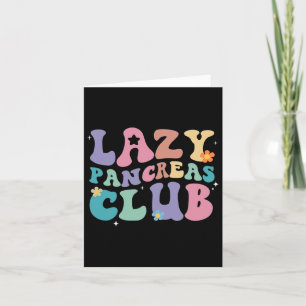 Retro Groovy Lazy Pankreas Club Typ 1 Diabetes Aw Karte