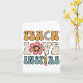 Retro Groovy Lehrer Inspiration Happy Ck to Sch Karte (Gelbe Blume)