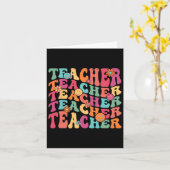 Retro Groovy Lehrer Inspiration Happy Ck to Sch Karte (Gelbe Blume)