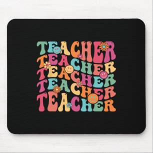 Retro Groovy Lehrer Inspiration Happy Ck to Sch Mousepad