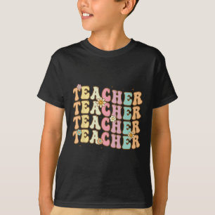 Retro Groovy Lehrer inspirierende farbige Ck to T-Shirt