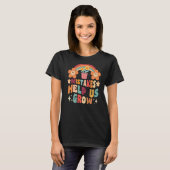 Retro Groovy Lehrer Mindset positiv, Fehler Er T-Shirt (Vorne ganz)