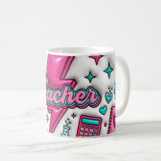 Retro Groovy Lehrer Pink und Teal 325ml Tasse