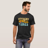 Retro Groovy Lehrer Student Council Vibes Women K T-Shirt (Vorne ganz)