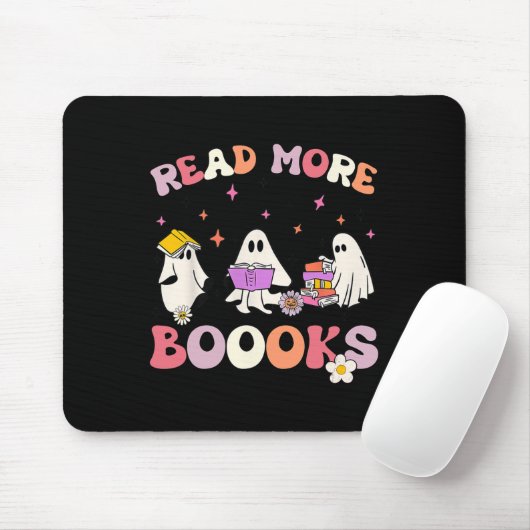 Retro Groovy Lesen Sie mehr Bücher Ghost Boghoul F Mousepad (Mit Mouse)