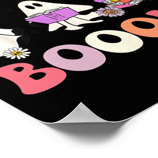 Retro Groovy Lesen Sie mehr Bücher Ghost Boghoul F Poster (Ecke)