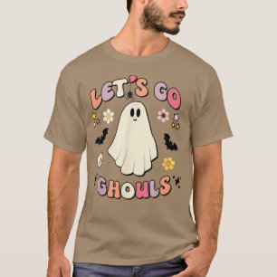 Retro Groovy Let's Go Ghouls Boo Ghost Niedlich Ha T-Shirt