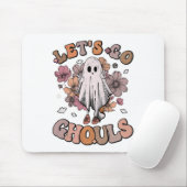 Retro Groovy Let's Go Ghouls Ghost 70er Hippie Hal Mousepad (Mit Mouse)