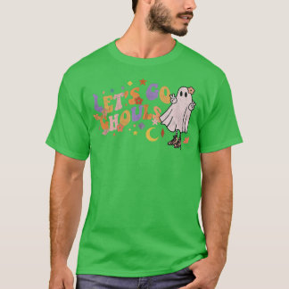 Retro Groovy Let's Go Ghouls Ghost 70er Hippie Hal T-Shirt