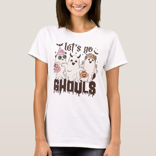 Retro Groovy Let's Go Ghouls Halloween-T - Shirt (Vorderseite)