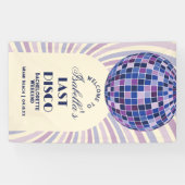 Retro Groovy Letzte Disco Junggeselinnen-Abschied  Banner (Horizontal)