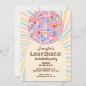 Retro Groovy Letzte Disco Junggeselinnen-Abschied Einladung (Vorderseite)