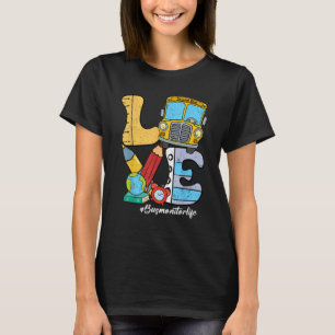Retro Groovy LIEBE Bus Monitor T-Shirt