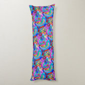 Retro-Groovy-Liebe der 70er Jahre Seitenschläferkissen (Rückseite (Vertikal))