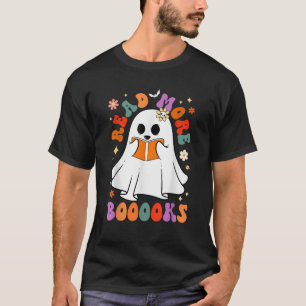 Retro Groovy Lies Mehr Bücher Geist Boo Halloween T-Shirt