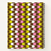 Retro Groovy Limon rosa braun Abstrakte Kunst Notizblock (Rückseite)