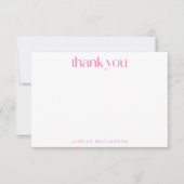 Retro Groovy Limon rosa braun, benutzerdefiniertes Dankeskarte (Vorderseite)