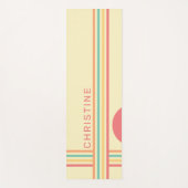 Retro Groovy Line Art Yogamatte (Vorderseite)