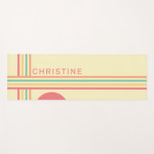 Retro Groovy Line Art Yogamatte (Vorderseite (Horizontal))