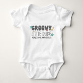 Retro Groovy Little Typ Boy Baby Strampler (Vorderseite)