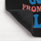 Retro Groovy Looked Good From Here Blue Funny Soft Mousepad (Ecke)