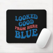 Retro Groovy Looked Good From Here Blue Funny Soft Mousepad (Mit Mouse)