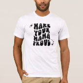 Retro Groovy macht Ihr Mama Proud Shirt (Vorderseite)