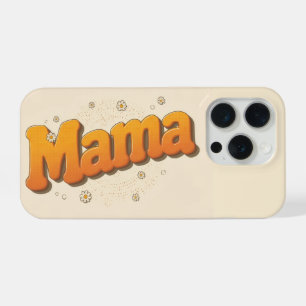 Retro Groovy Mama 70er-Jahre-Blasentypografie-Hand iPhone 15 Pro Hülle