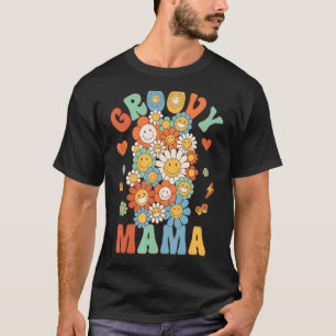 Retro Groovy Mama Groovy Geburtstagsparty Matching T-Shirt
