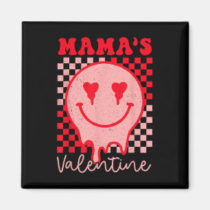 Retro Groovy Mama ist mein Valentinstag Süßes Herz Magnet