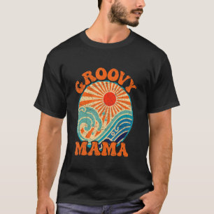 Retro Groovy Mama Matching Family 1. Geburtstag Pa T-Shirt