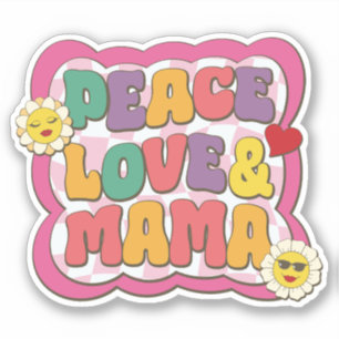 Retro Groovy Mama Zitat-Typografie Muttertag Aufkleber