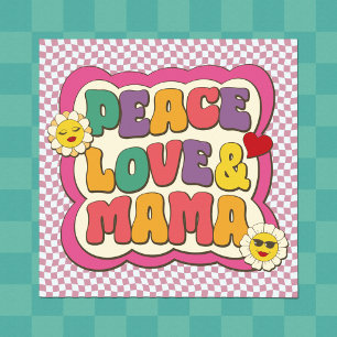 Retro Groovy Mama Zitat Typografie Muttertag Poster